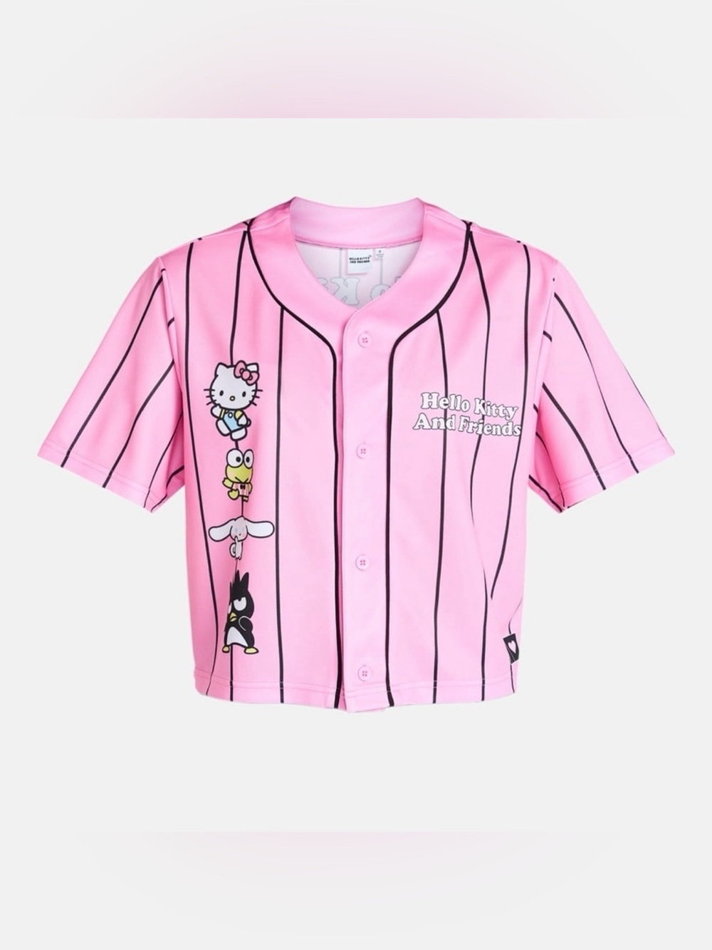 Hello Kitty Graphic Cropped Baseball Jersey